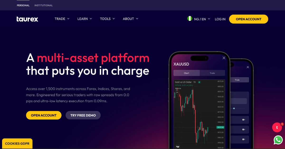 Taurex homepage